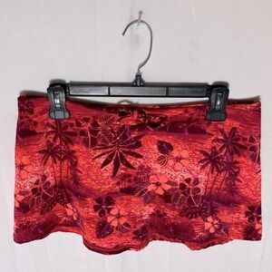5/$25 Vintage Point Conception Red Orange Swim Skirt M